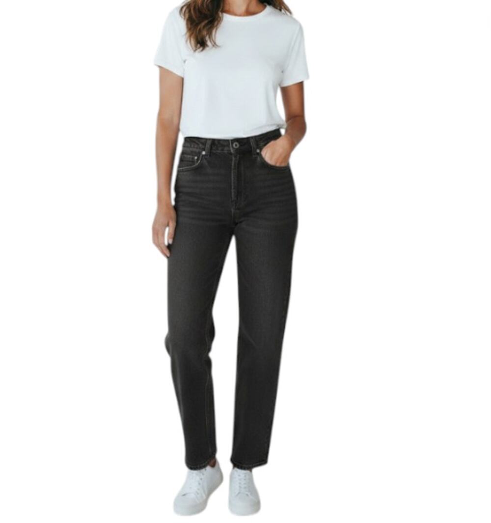 BOYISH Straight Jean Women Sz 27 Odyssey Black High Rise Gorpcore Everyday Retro
